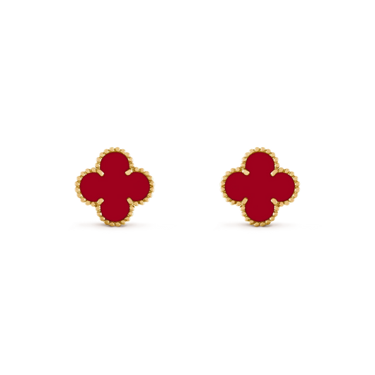 [CiCi]CLOVER MEDIUM 1 MOTIFS CARNELIAN  EARRINGS