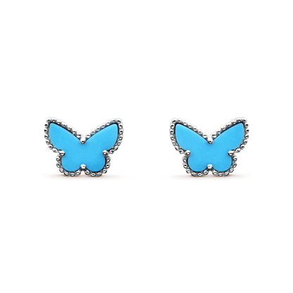 [CiCi]BUTTERFLY TURQUOISE EARRINGS SILVER