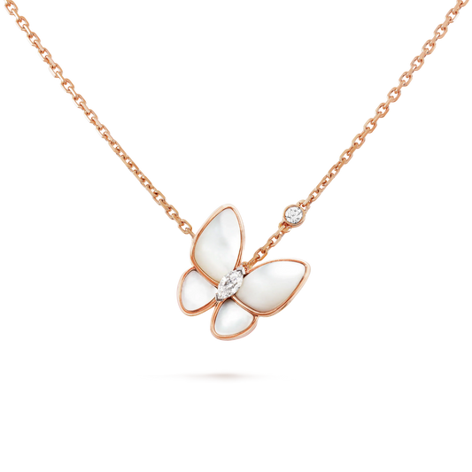 [CiCi]BUTTERFLY MOP DIAMOND NECKLACE