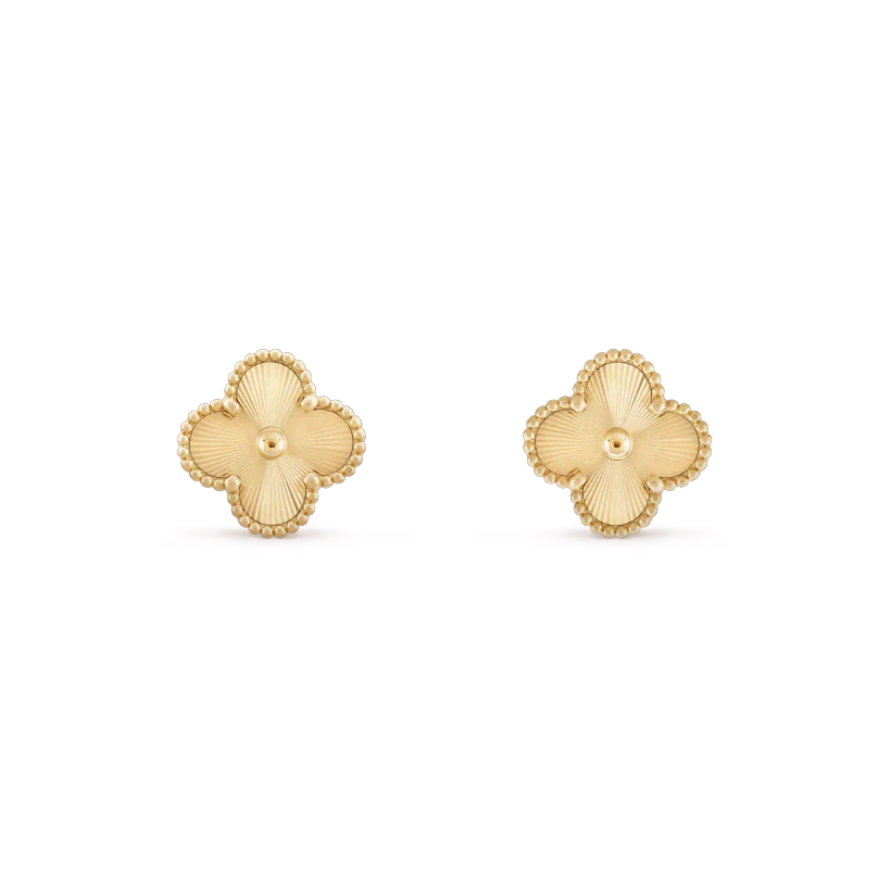 [CiCi]CLOVER MINI 9.5MM LASER EARRINGS