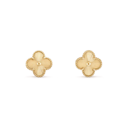 [CiCi]CLOVER MINI 9.5MM LASER EARRINGS