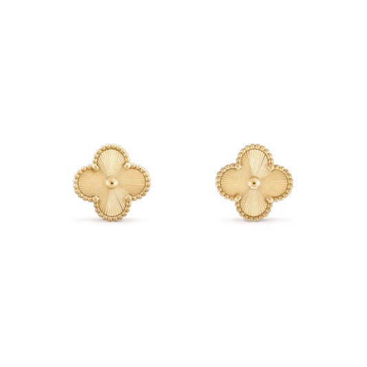 [CiCi]CLOVER MINI 9.5MM LASER EARRINGS