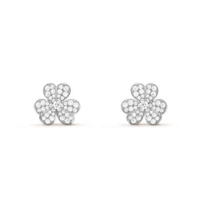 [CiCi]CLOVER COMOS DIAMOND EARRINGS SILVER