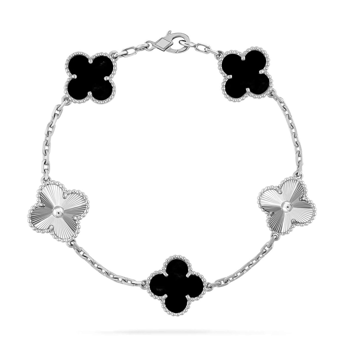 [CiCi] CLOVER 5 MOTIF ONYXS BRACELET COLLECTION