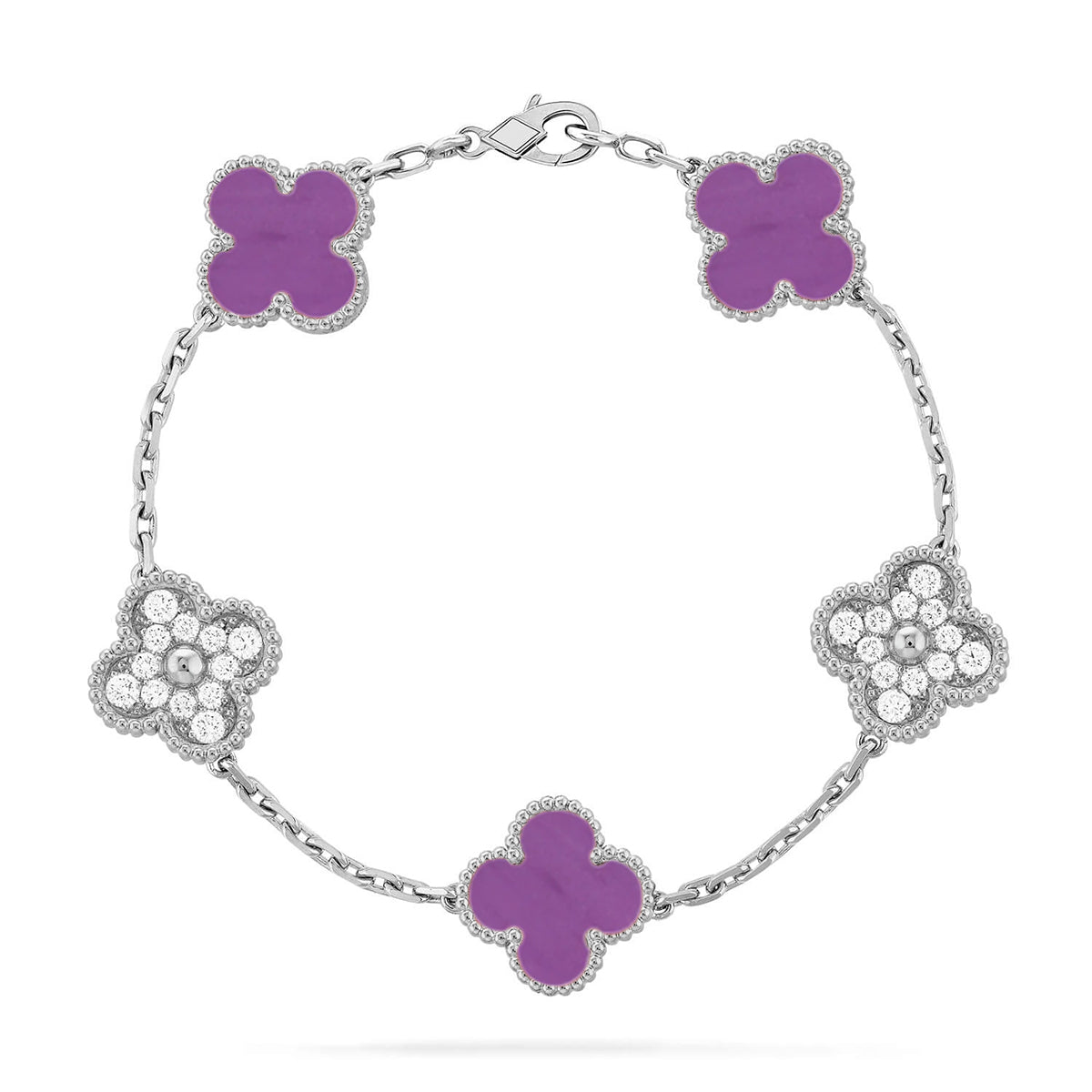 [CiCi] CLOVER 5 MOTIF VIOLET ARMBAND KOLLEKTION