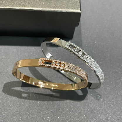 [CiCi]Move Noa Rose Gold Pavé Diamond Bangle Bracelet
