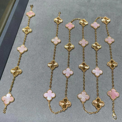[CiCi]CLOVER 20 MOTIFS LASER PINK MOP HALSKEKETTE