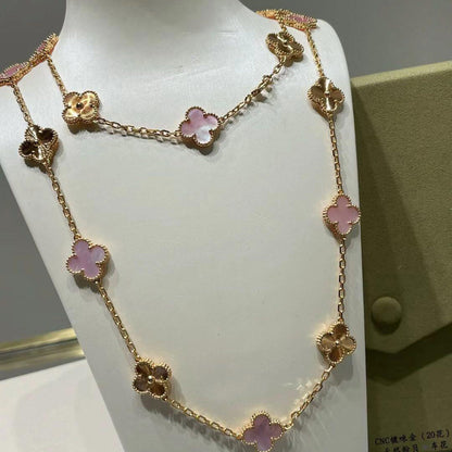 [CiCi]CLOVER 20 MOTIFS LASER PINK MOP HALSKEKETTE