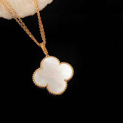 [CiCi]CLOVER 25MM MOP LARGE PENDANT NECKLACE