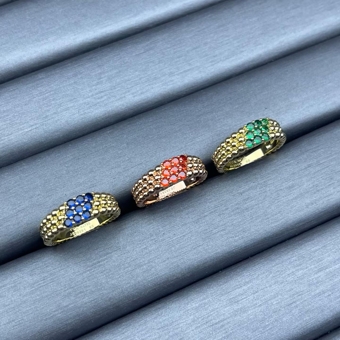 [CiCi]NARROW BEADED RING WITH DIAMONDS