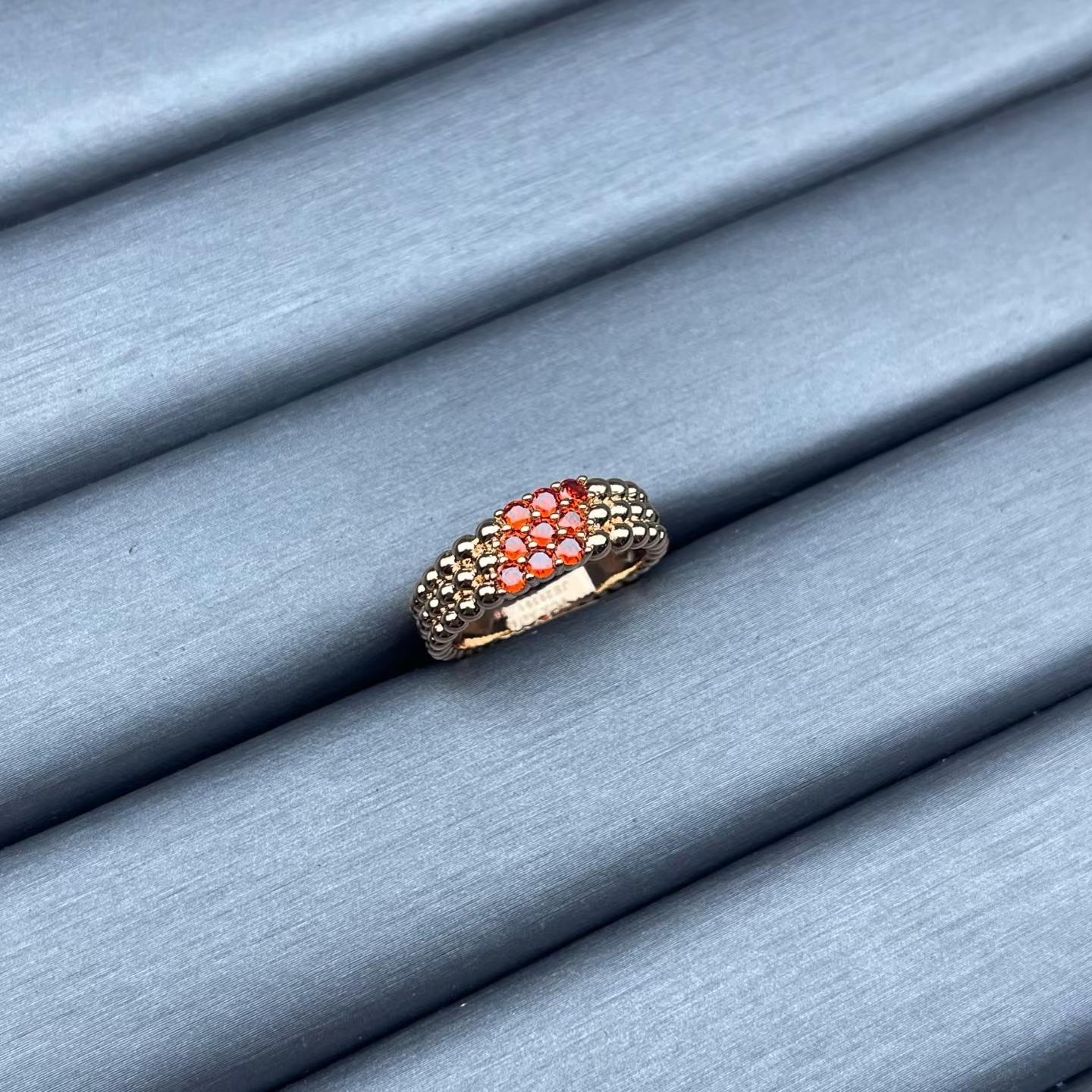[CiCi]NARROW BEADED RING WITH DIAMONDS