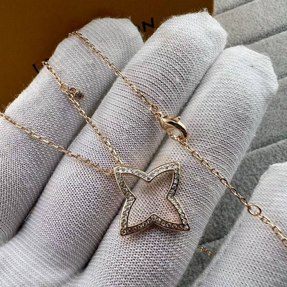 [CiCi]FOUR-LEAF CLOVER OPENWORK NECKLACE