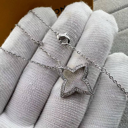 [CiCi]FOUR-LEAF CLOVER OPENWORK NECKLACE