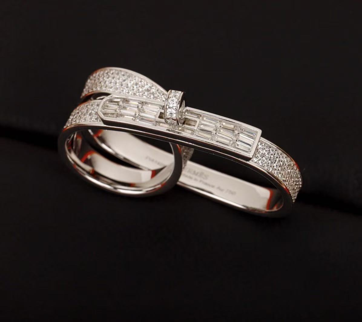 [CiCi]NEW STYLE FULL CIRCLE DOUBLE DIAMOND RING