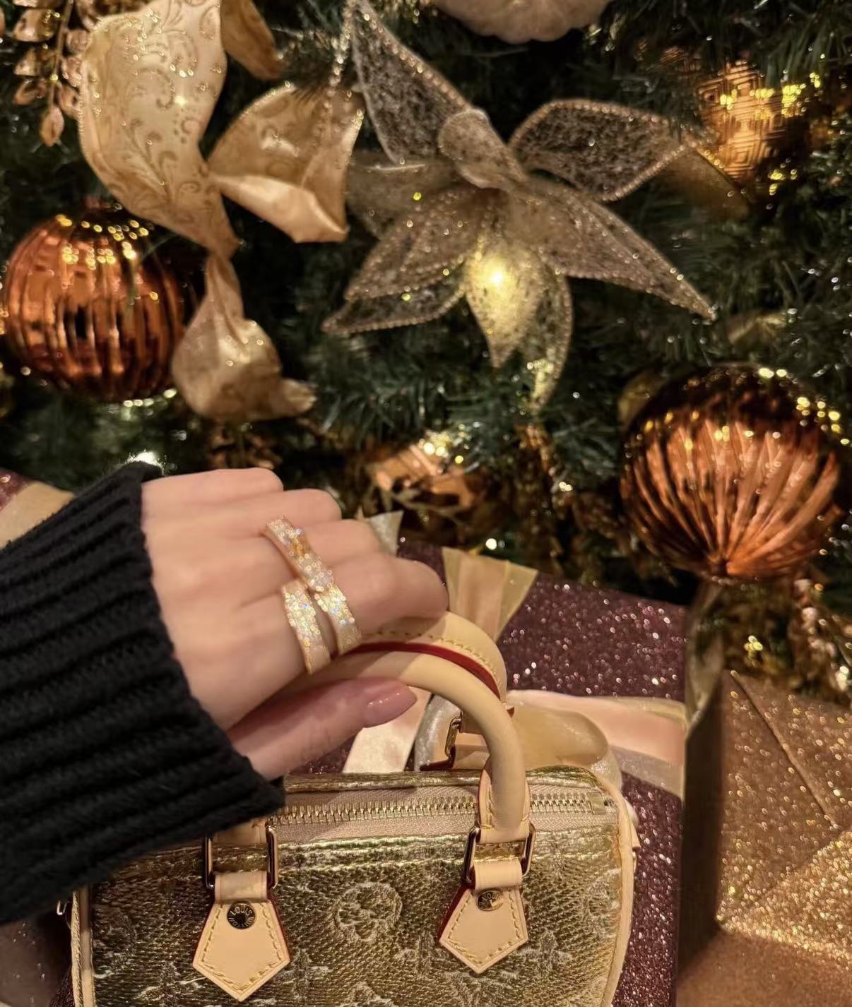 [CiCi]NEW STYLE FULL CIRCLE DOUBLE DIAMOND RING