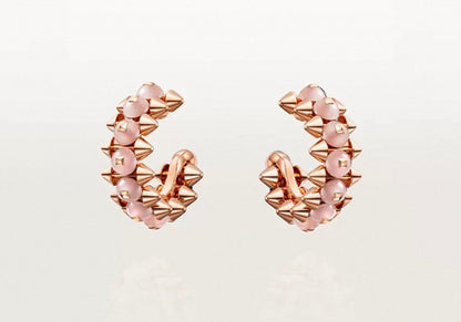 [CiCi]CLASH COLLECTION AGATE CHALCEDONY STUD EARRINGS