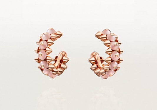 [CiCi]CLASH COLLECTION AGATE CHALCEDONY STUD EARRINGS