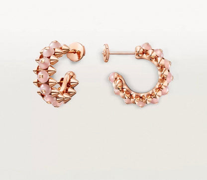 [CiCi]CLASH COLLECTION AGATE CHALCEDONY STUD EARRINGS