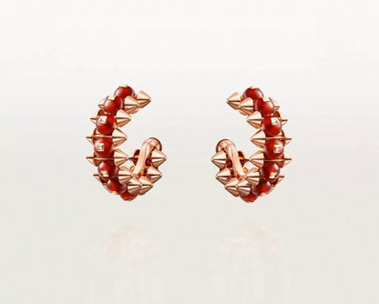 [CiCi]CLASH COLLECTION AGATE CHALCEDONY STUD EARRINGS
