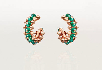 [CiCi]CLASH COLLECTION AGATE CHALCEDONY STUD EARRINGS