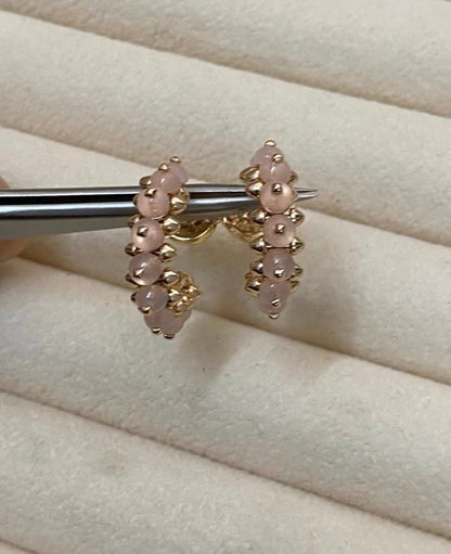 [CiCi]CLASH COLLECTION AGATE CHALCEDONY STUD EARRINGS