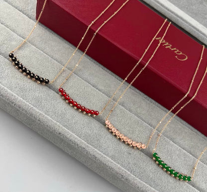 [CiCi]CLASH COLLECTION AGATE CHALCEDONY STUD NECKLACE