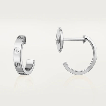 [CiCi]LOVE EARRINGS 2.65MM SILVER
