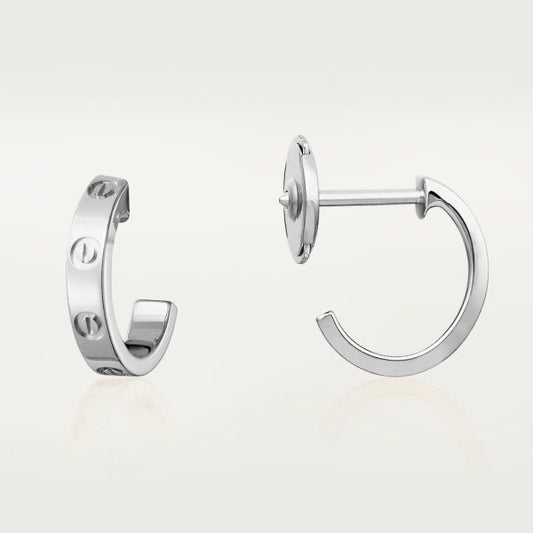[CiCi]LOVE EARRINGS 2.65MM SILVER