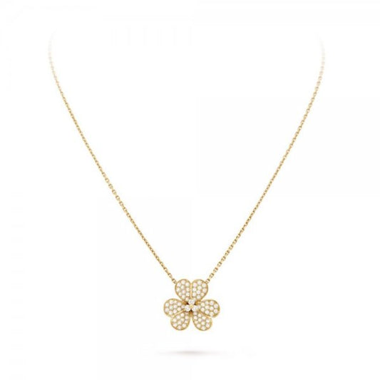 [CiCi]FLOWER DIAMOND NECKLACE