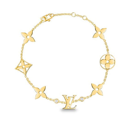[CiCi]STAR AND SUN 7 MOTIFS GOLD BRACELET