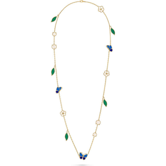 [CICI]LUCKY SPRING BUTTERFLY 15 FLOWER NECKLACE