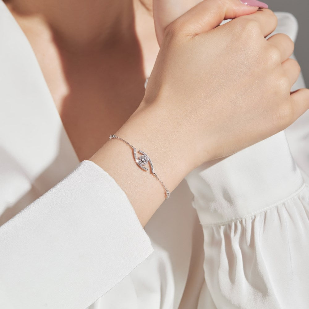 [CiCi]Lucky Eye Pave-Set Diamond Bracelet