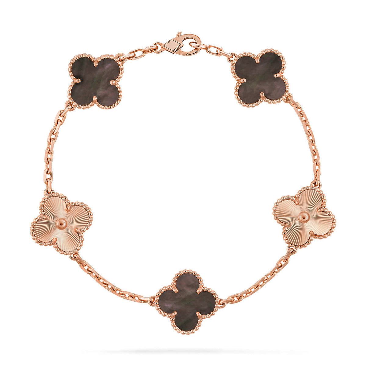 [CiCi] CLOVER 5 MOTIF GRAY MOP BRACELET COLLECTION