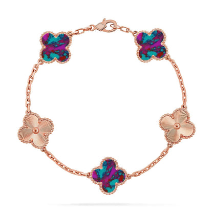 [CiCi]CLOVER 5 MOTIF COLOR GEMSTONES BRACELET COLLECTION