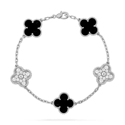 [CiCi] CLOVER 5 MOTIF ONYXS BRACELET COLLECTION
