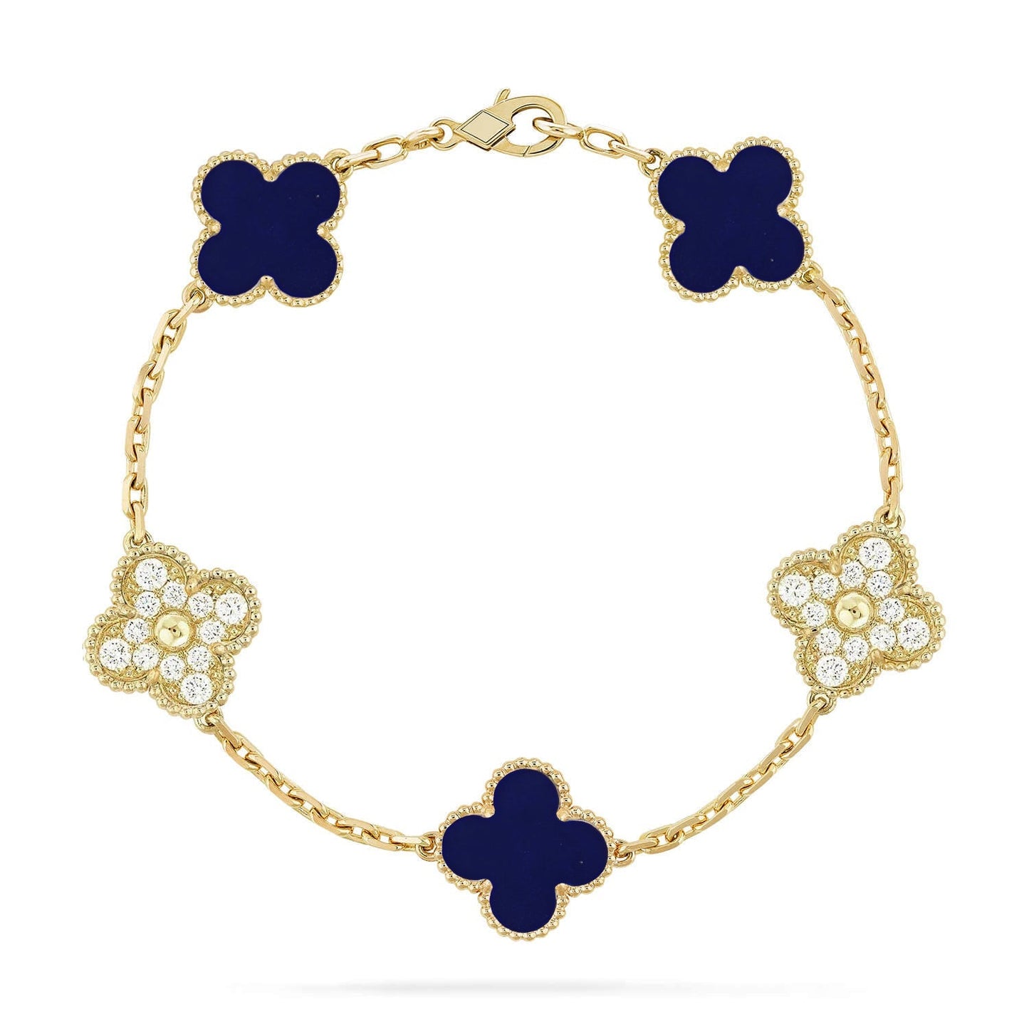 [CiCi]CLOVER 5 MOTIF LAPIS LAZULI BRACELET COLLECTION