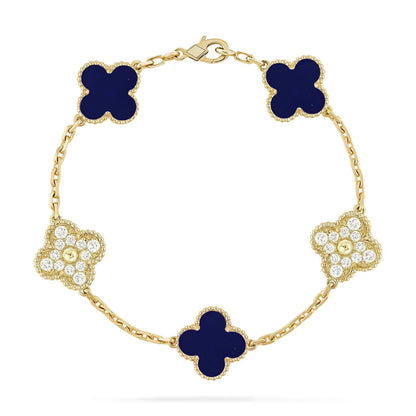 [CiCi]CLOVER 5 MOTIF LAPIS LAZULI BRACELET COLLECTION