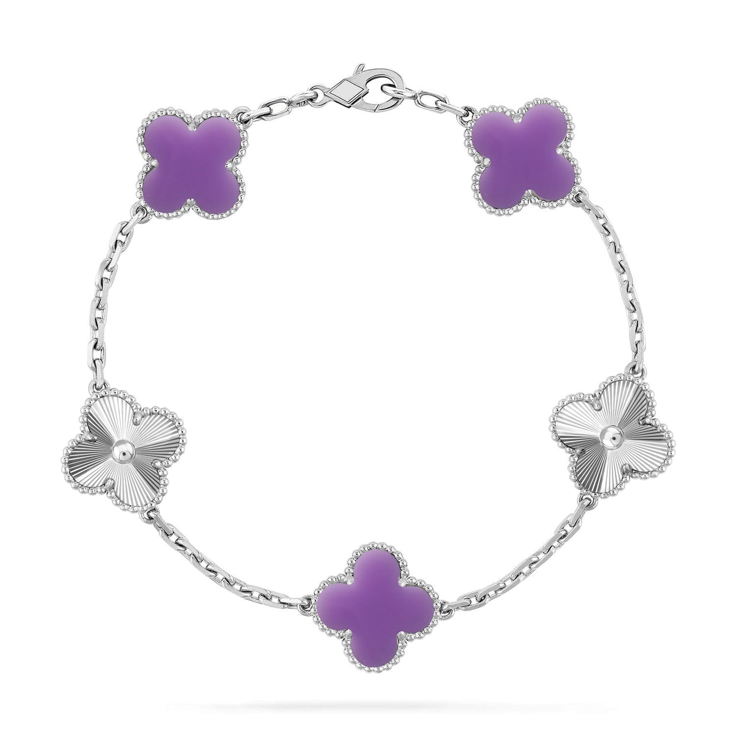 [CiCi]CLOVER 5 MOTIF LIGHT PURPLE BRACELET COLLECTION