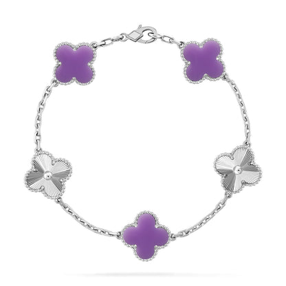 [CiCi]CLOVER 5 MOTIF LIGHT PURPLE BRACELET COLLECTION