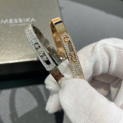 [CiCi]Move Noa Rose Gold Pavé Diamond Bangle Bracelet