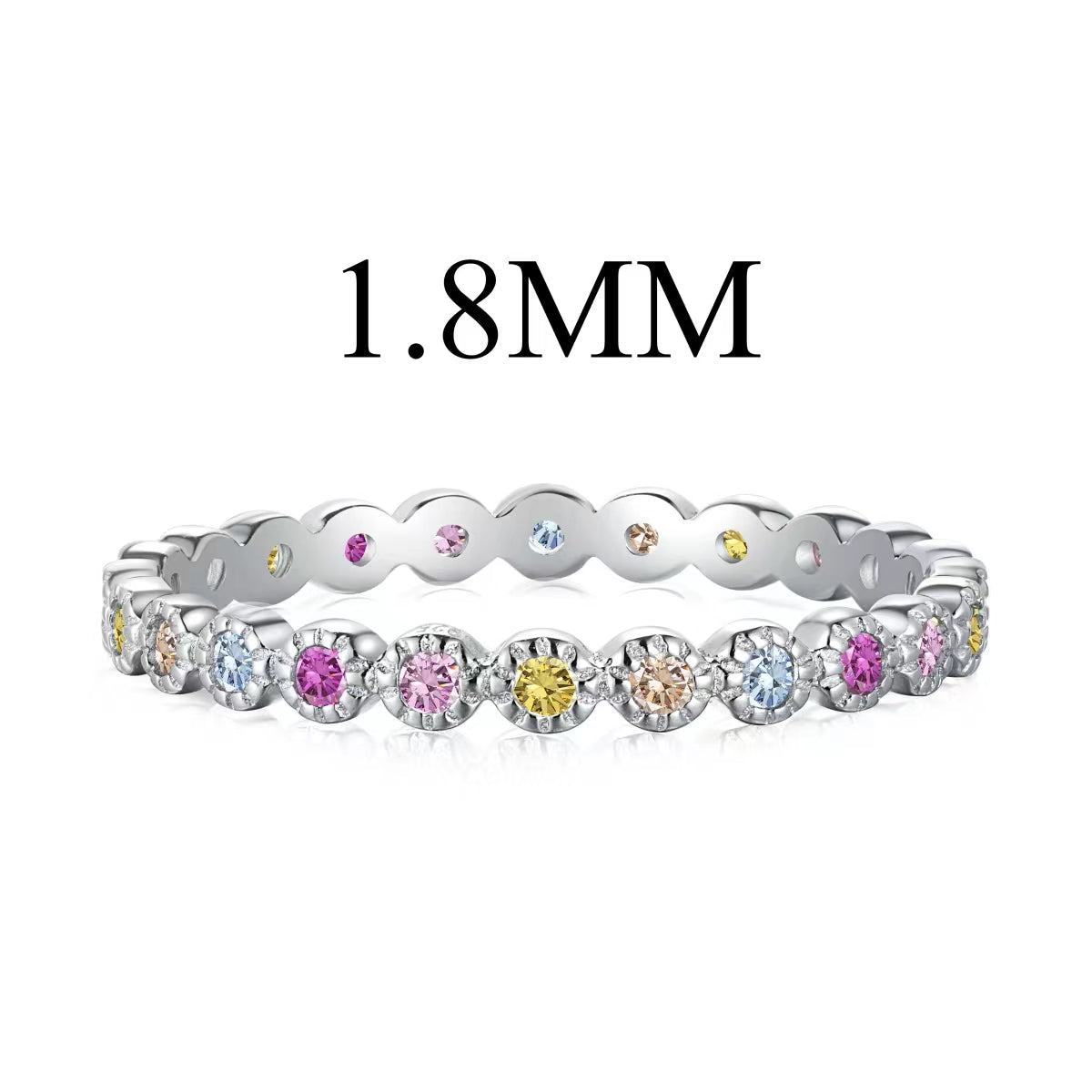 [CiCi]Unique Scintillating Round Cut Daily Ring