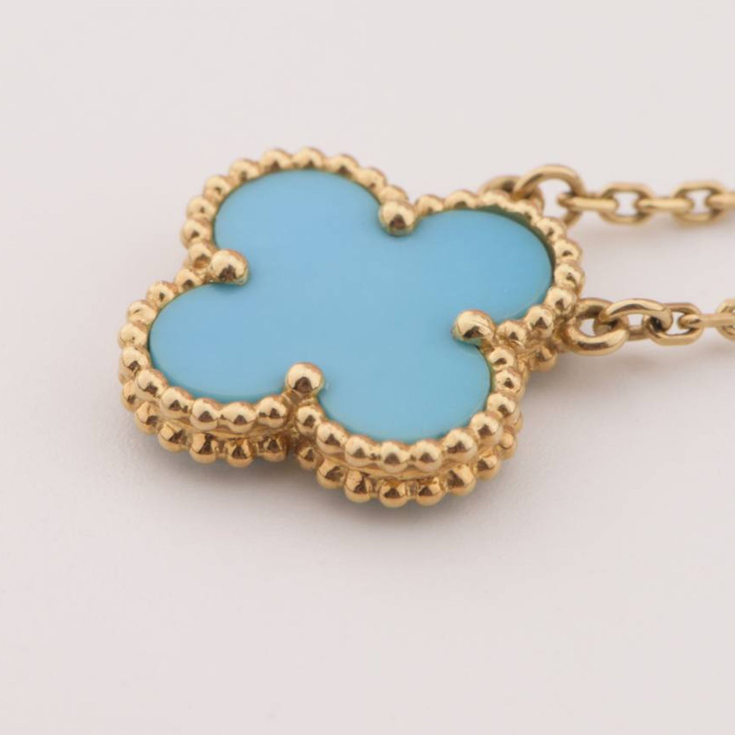 [CiCi]CLOVER 15MM VINTAGE TÜRKISE HALSKEtTE
