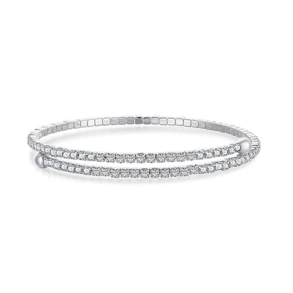 [CiCi]Row of Diamonds Round Fashion Bracelet
