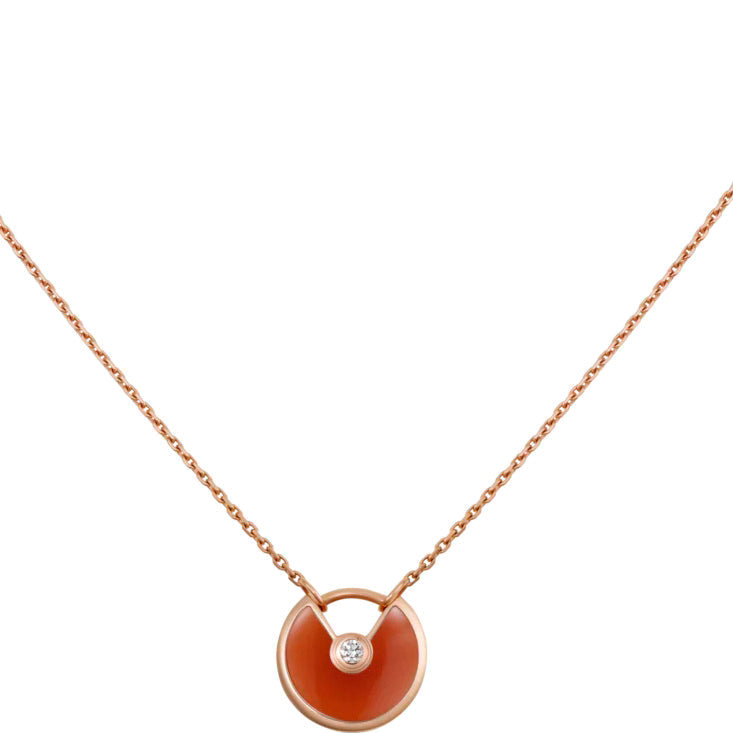 [CiCi]AMULETTE GOLD CARNELIAN ONYX NECKLACE