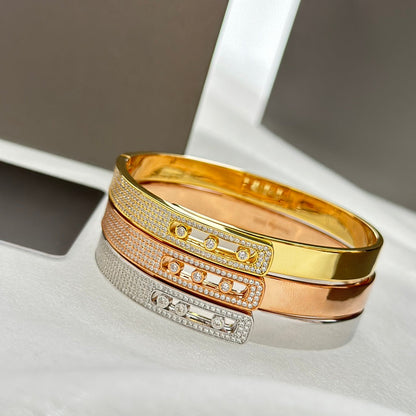[CiCi]Move Noa Rose Gold Pavé Diamond Bangle Bracelet