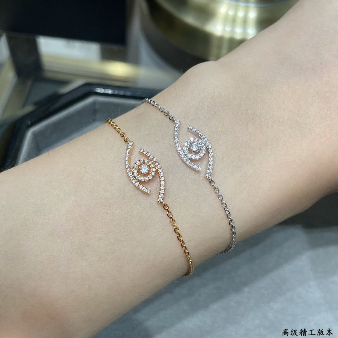 [CiCi]Lucky Eye Pave-Set Diamond Bracelet
