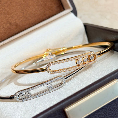 [CiCi]Move Pavé Diamond Bangle Bracelet M