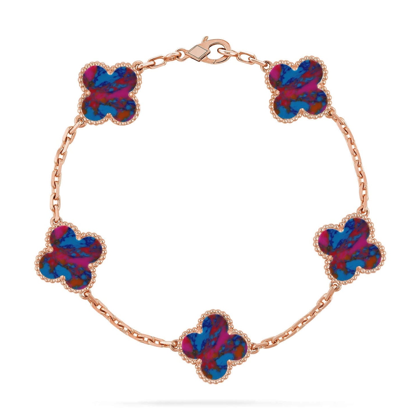 [CiCi]CLOVER 5 MOTIF COLOR GEMSTONES BRACELET COLLECTION