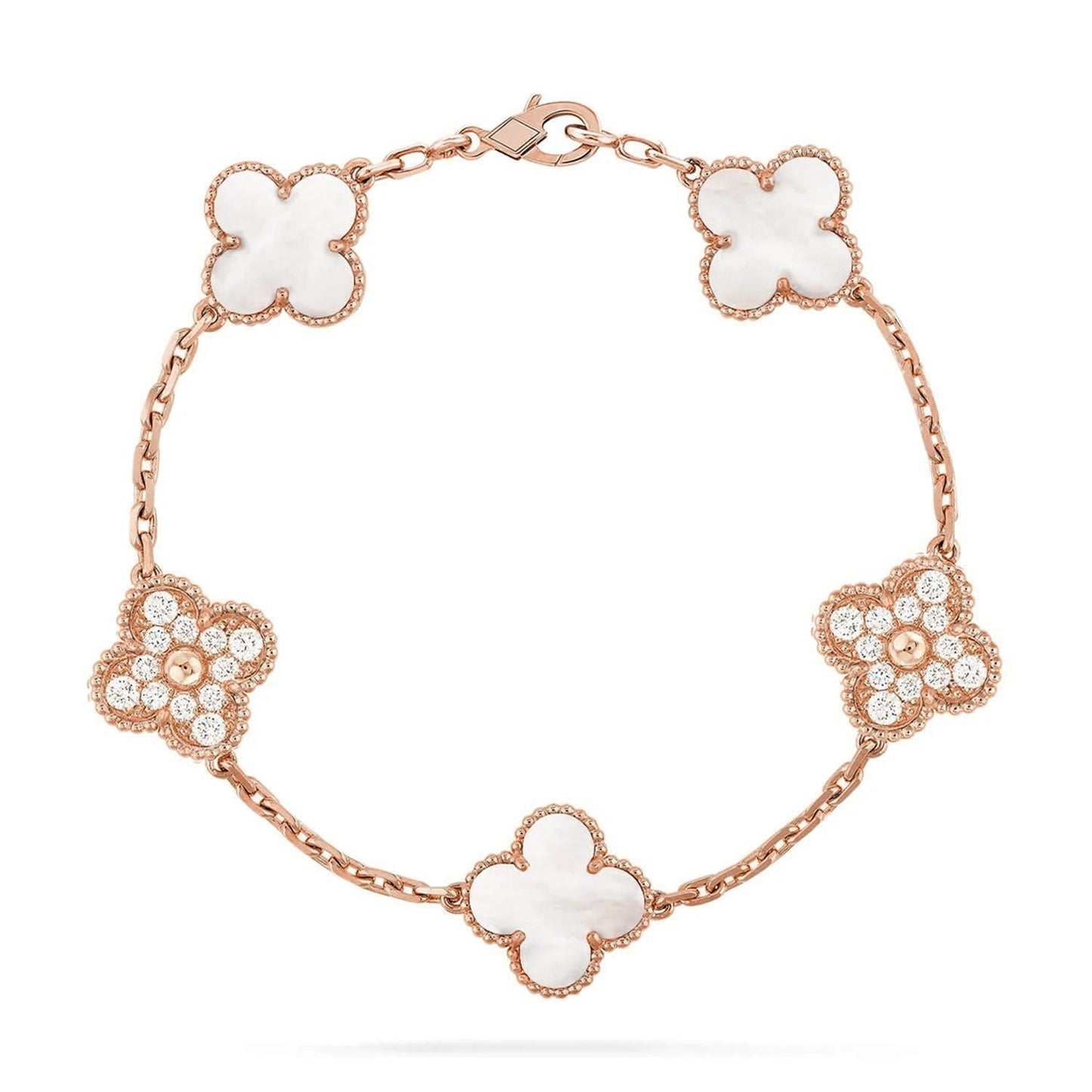 [CiCi]CLOVER WHITE PEARL MOP 5 MOTIV ARMBANDKOLLEKTION