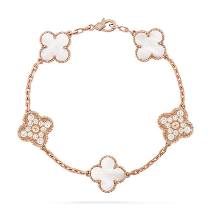 [CiCi]CLOVER WHITE PEARL MOP 5 MOTIV ARMBANDKOLLEKTION